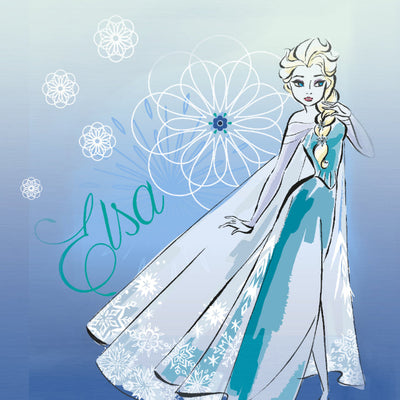 Disney Frozen Light Blue 100% Cotton Single Bedsheet - By Spaces