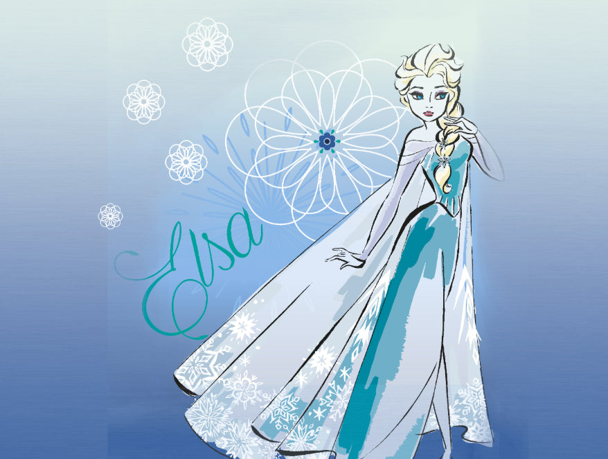 Disney Frozen Light Blue 100% Cotton Single Bedsheet - By Spaces