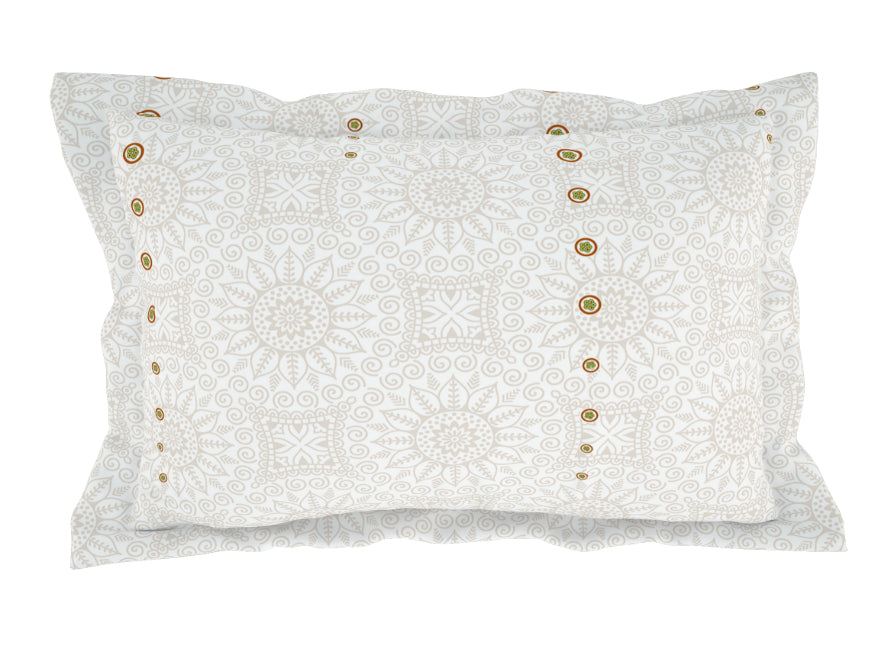 Ornate Palm - Light Green 100% Cotton Single Bedsheet - Atrium By Spaces