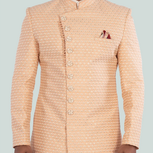 Peach Indo Western Set-Peach-42