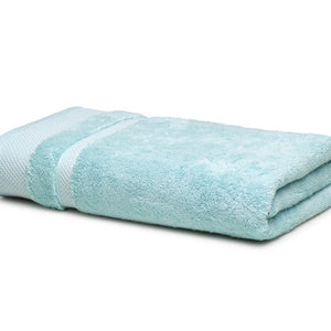 Aqua Green - Light Green 100% Cotton Bath Towel - Hygro By Spaces