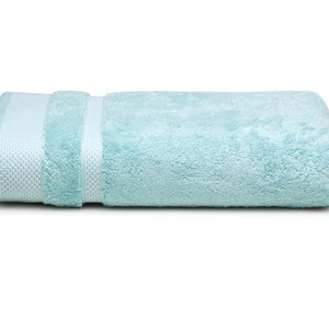 Aqua Green - Light Green 100% Cotton Bath Towel - Hygro By Spaces