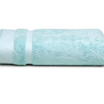 Aqua Green - Light Green 100% Cotton Bath Towel - Hygro By Spaces