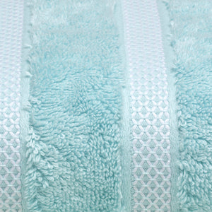 Aqua Green - Light Green 100% Cotton Bath Towel - Hygro By Spaces