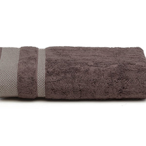 Chocolate - Dark Brown 100% Cotton Bath Towel - Hygro By Spaces
