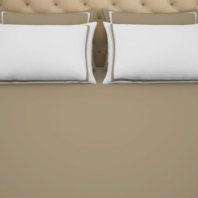 Solid Taupe - Brown 100% Cotton King Size Bedsheet - Hygro By Spaces