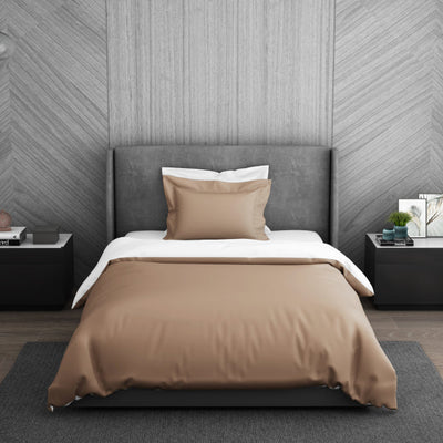 Solid Maple Sugar - Light Brown 100% Cotton Shell Single Quilt / AC Comforter - Hygro By Spaces