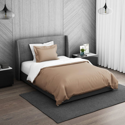 Solid Maple Sugar - Light Brown 100% Cotton Shell Single Quilt / AC Comforter - Hygro By Spaces
