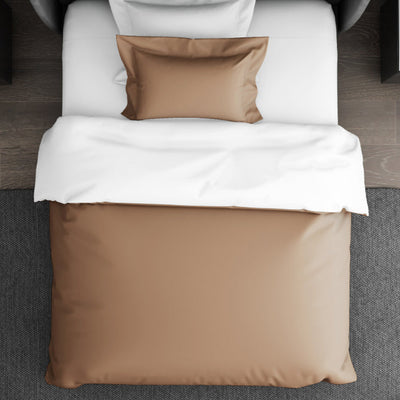 Solid Maple Sugar - Light Brown 100% Cotton Shell Single Quilt / AC Comforter - Hygro By Spaces