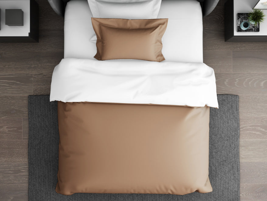 Solid Maple Sugar - Light Brown 100% Cotton Shell Single Quilt / AC Comforter - Hygro By Spaces