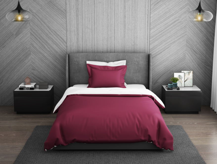 Solid Sangaria - Dark Violet 100% Cotton Shell Single Quilt / AC Comforter - Hygro By Spaces