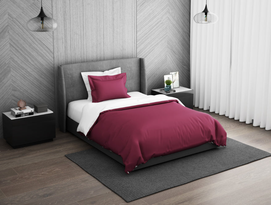 Solid Sangaria - Dark Violet 100% Cotton Shell Single Quilt / AC Comforter - Hygro By Spaces