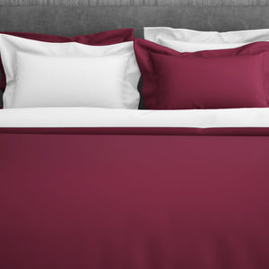 Solid Sangaria - Dark Violet 100% Cotton Double Duvet Cover - Hygro By Spaces