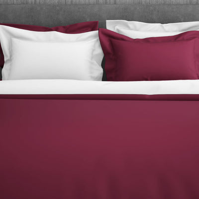 Solid Sangaria - Dark Violet 100% Cotton Double Duvet Cover - Hygro By Spaces