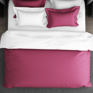 Solid Sangaria - Dark Violet 100% Cotton Double Duvet Cover - Hygro By Spaces