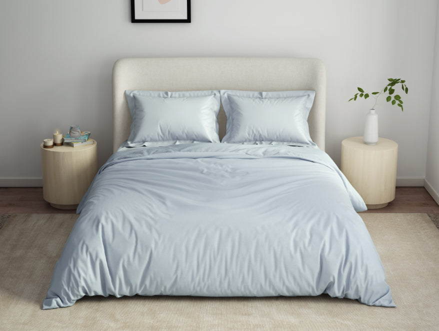 Solid Sky Blue - Light Blue Fleece Blanket - Cushlon By Spaces