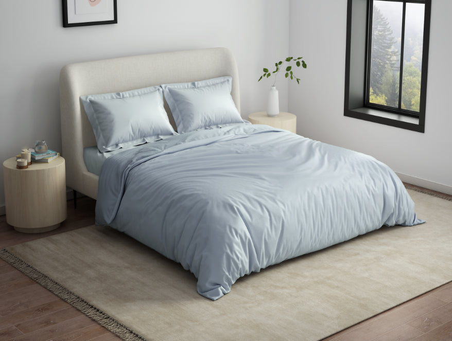 Solid Sky Blue - Light Blue Fleece Blanket - Cushlon By Spaces