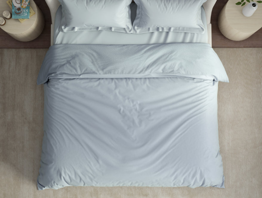 Solid Sky Blue - Light Blue Fleece Blanket - Cushlon By Spaces