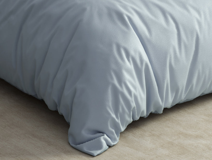 Solid Sky Blue - Light Blue Fleece Blanket - Cushlon By Spaces
