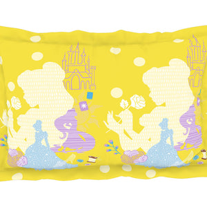 Disney Princess Yellow 100% Cotton Double Bedsheet - By Spaces