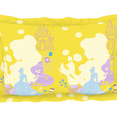 Disney Princess Yellow 100% Cotton Double Bedsheet - By Spaces