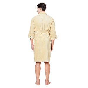 Dark Green/Teal-Dark Blue 1 Piece 100% Cotton Bath Robe - Exotica By Spaces-1054801