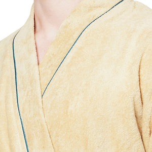Dark Green/Teal-Dark Blue 1 Piece 100% Cotton Bath Robe - Exotica By Spaces-1054801