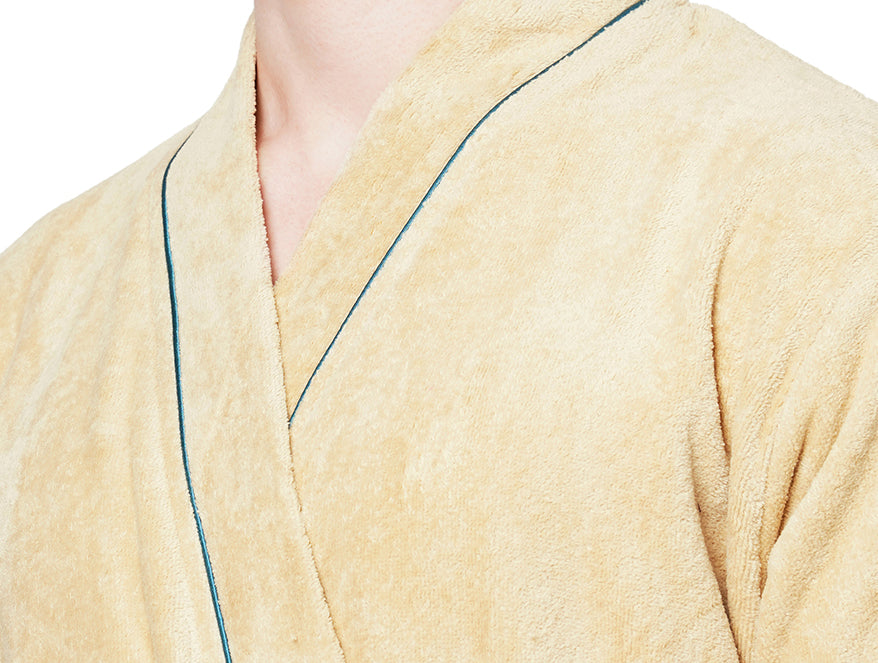 Dark Green/Teal-Dark Blue 1 Piece 100% Cotton Bath Robe - Exotica By Spaces-1054801