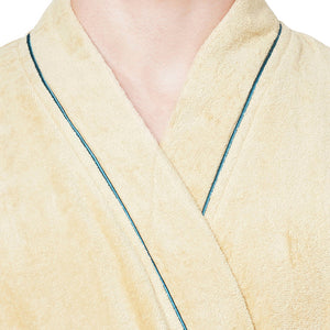 Dark Green/Teal-Dark Blue 1 Piece 100% Cotton Bath Robe - Exotica By Spaces-1054801
