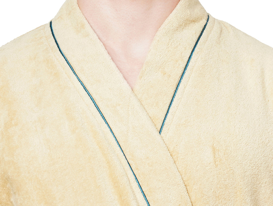 Dark Green/Teal-Dark Blue 1 Piece 100% Cotton Bath Robe - Exotica By Spaces-1054801