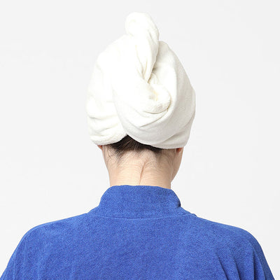 White 1 Piece 100% Cotton Turbie Towel - Exotica By Spaces-1055154