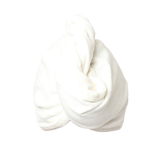 White 1 Piece 100% Cotton Turbie Towel - Exotica By Spaces-1055154