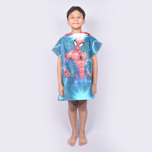 Marvel Spiderman Easy Care Red 100% Cotton Poncho - By Spaces