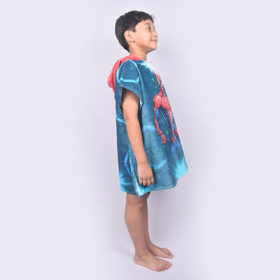 Marvel Spiderman Easy Care Red 100% Cotton Poncho - By Spaces