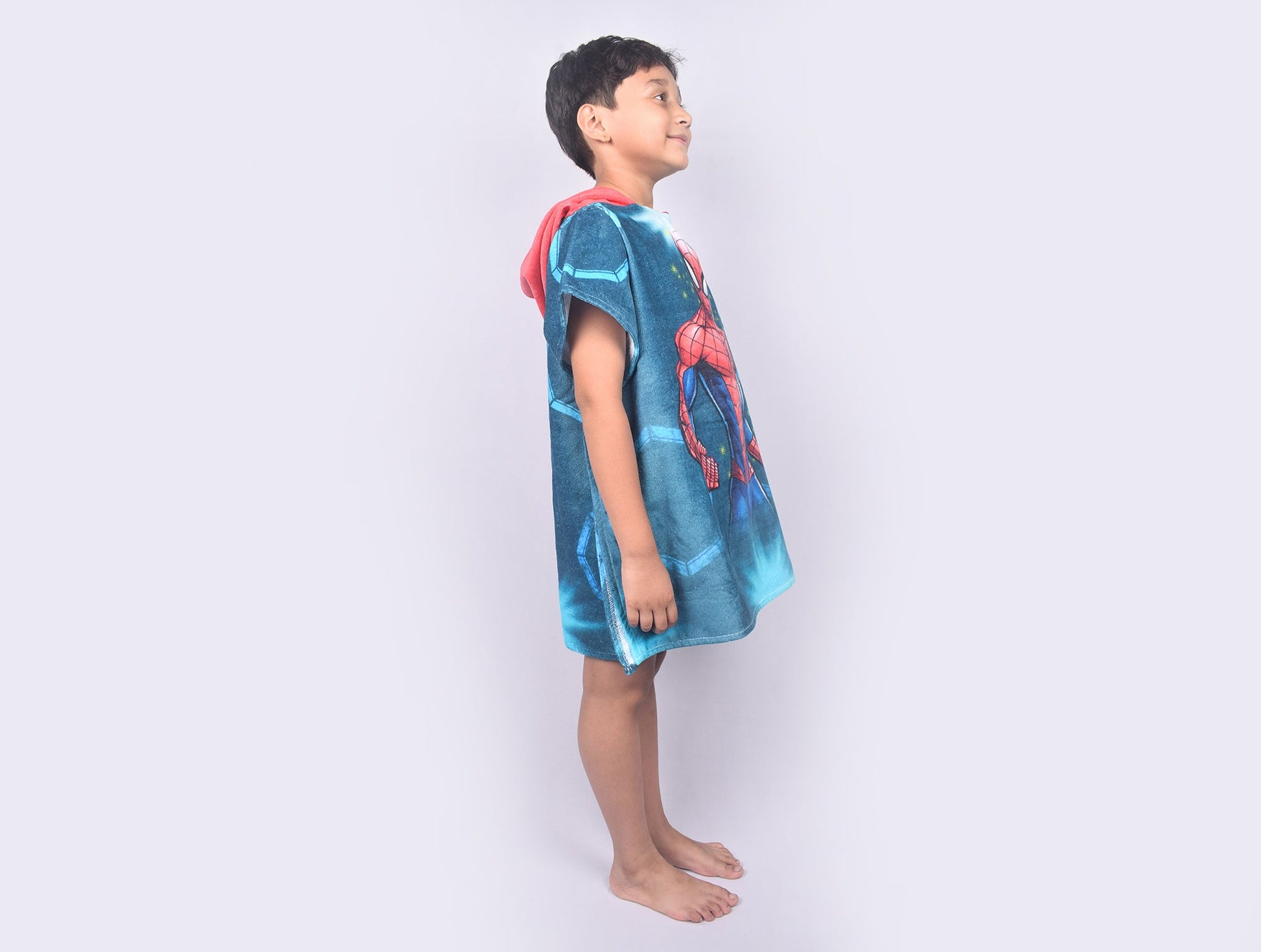Marvel Spiderman Easy Care Red 100% Cotton Poncho - By Spaces