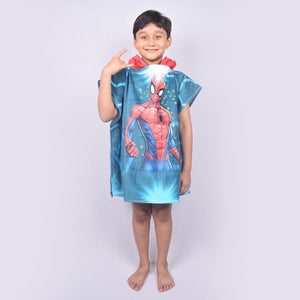 Marvel Spiderman Easy Care Red 100% Cotton Poncho - By Spaces