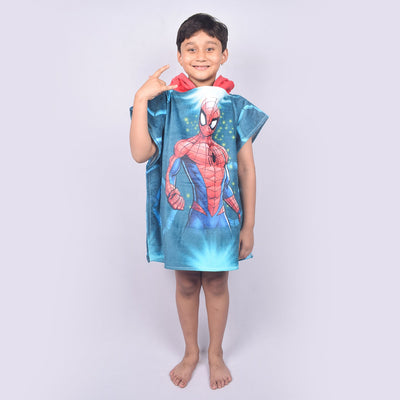 Marvel Spiderman Easy Care Red 100% Cotton Poncho - By Spaces