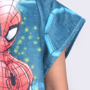 Marvel Spiderman Easy Care Red 100% Cotton Poncho - By Spaces