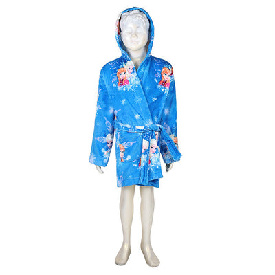 Disney Frozen Easy Care Blue 100% Cotton Small Bath Robe - By Spaces