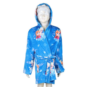 Disney Frozen Easy Care Blue 100% Cotton Small Bath Robe - By Spaces