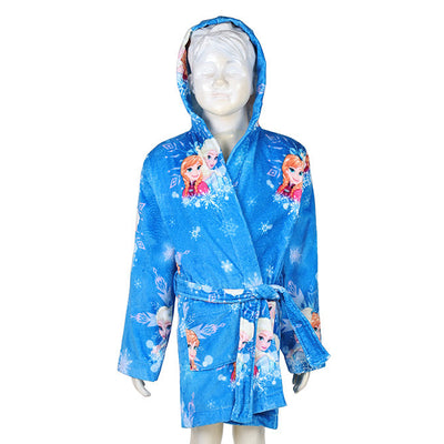 Disney Frozen Easy Care Blue 100% Cotton Small Bath Robe - By Spaces