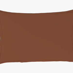Solid Sequoia - Dark Brown Cotton Rich Single Bedsheet - Raang By Welspun