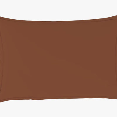 Solid Sequoia - Dark Brown Cotton Rich Single Bedsheet - Raang By Welspun