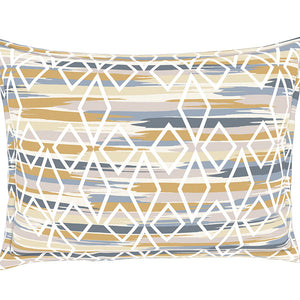 Geometric Brown 100% Cotton Queen Fitted Sheet - Geostance By Spaces