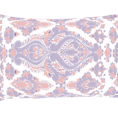 Ornate Blue/Orange 100% Cotton Single Bedsheet - 2-In-1 By Welspun