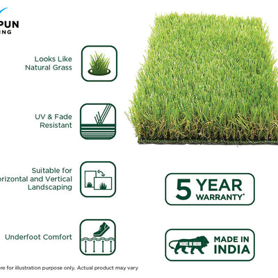 Welspun Grassmats Polypropylene Grass Mat-Green