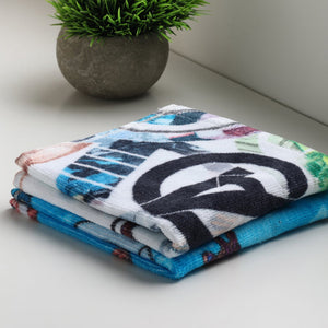 Marvel Avengers 2 Piece 100% Cotton Face Towel Set - Blue/Grey - By Spaces