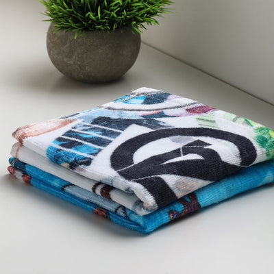 Marvel Avengers 2 Piece 100% Cotton Face Towel Set - Blue/Grey - By Spaces