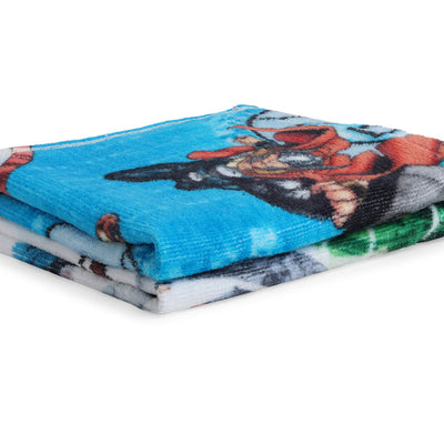 Marvel Avengers 2 Piece 100% Cotton Face Towel Set - Blue/Grey - By Spaces