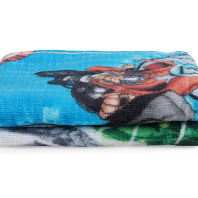 Marvel Avengers 2 Piece 100% Cotton Face Towel Set - Blue/Grey - By Spaces